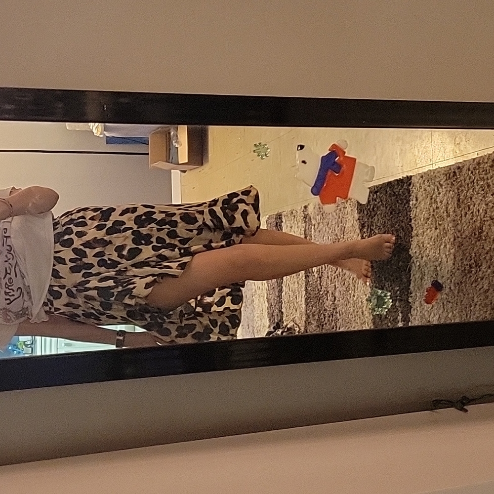 NWOT Leopard satin skirt